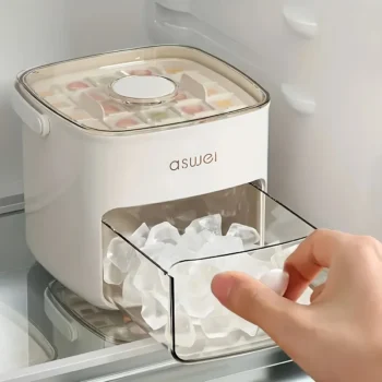 Salad Utensils-top Ice Cube Machine - Large Capacity Double-layer Design, Food-grade Plastic Freezer Storage