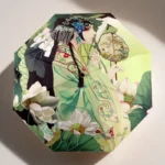 Lotus leaf ancient folding umbrella Peking Opera girl creative novel uv protection lightweight portable compact travel parasol