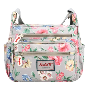 Fashion Multi-Pocket Crossbody Handbags Floral Pattern Female Shoulder Bag for Shopping Messenger Bags Waterproof Crossbody Bag