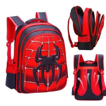 Spider King 3D Kids Backpack - Durable and Stylish Design Size  L