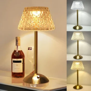 Table Lamp Touch Dimming Desk Lamp USB Rechargeable Night Light Coffee Bar Hotel Bedroom Decor Atmosphere Light