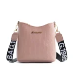 Women's Faux Crocodile Embossed PU Leather Crossbody Bucket Bag Shoulder Bag Letter Print for Daily Travel