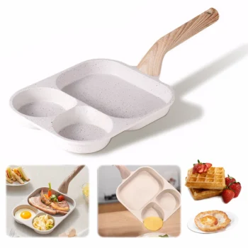 Egg Frying Pan with Heat-Resistant Handle Nonstick Easy Clean Pancake Pan Compatible with Gas Stove and Induction Cooktop
