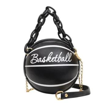 Crossbody Bag New Network Red Personality Fun Pink Ins Versatile Chain Football Basketball Shoulder Bag Small Round Bag