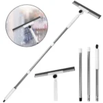 Telescopic Squeegee Window Mesh Screen Brush Dual-Sided Cleaning Blade Long Handle Window Mop Squeegee Wiper Home Clean