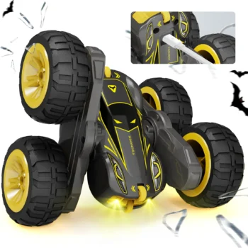 Remote Control Car for Kids, 2.4GHz RC Car Double Sided 360°Flip RC Stunt Cars with Lights&Type-C Fast Charging Toy Car Gifts