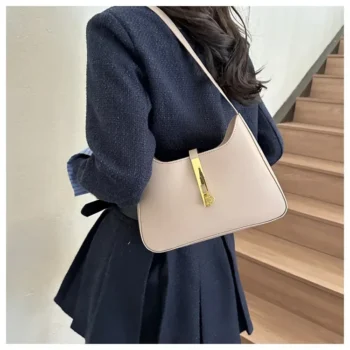 Leather Shoulder Bag for Women Casual Solid Color Design Handbags Brand Purse  Fashion Shopper Clutch Women's Bags