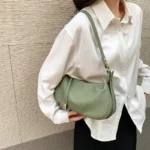 New Women's Hobos Sac Soft Leather Shoulder Side Bag for Ladies Fashion Design Saddle Bags Purse and Handbag Commuter Sac A Main