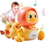 Baby Crawling Toys Musical Duck Walking Toys Early Learning Interactive Crawling Toy Night Light Toy for Boy Girl Birthday Gift