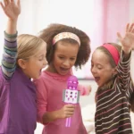 Kids Microphone for Singing, Wireless Bluetooth Karaoke Microphone for Adults, Toys for Boys Girls Gift for Birthday Party