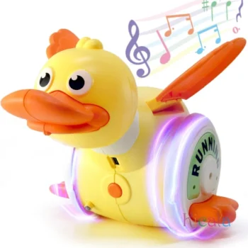 Crawling Duck Baby Toy Infant Sensory Runing Dancing Duck Tummy Time Running Dancing Toy Boys and Girls Sensory Development