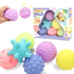 Baby Toys Hands Touch Ball Sensory Toy Infant rattle Massage Kawaii Soft Ball Tactile Developing For Babies