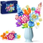 Flower Bouquet Building Set-Botanical CollectionToy Rose Plant Home Decor Flower Kit Xmas Valentine's Day Birthday Gift