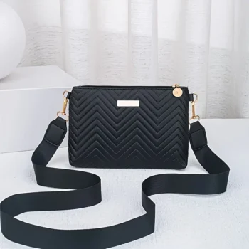 Minimalist Mini Fashionable Quilted Crossbody Bag Wallet, Trendy PU Shoulder Bag, WOMEN'S Casual Handbag and Mobile Phone Wallet