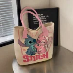 Cute Disney Stitch Handbag Anime Cartoon Stitch Angel Canvas Shoulder Bag Fashion Shopping Bag Holiday Gifts