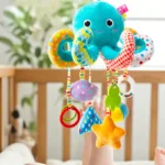 Hanging Crib Car Seat Stroller Toys Soft Plush Rattle Sensory Baby Pram Pushchair Toys Gifts
