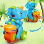 Drumming Elephant Toy Early Learning Interactive Toy Musical Elephant Toy for Kids Christmas Birthday Gifts for Toddlers