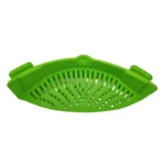 Universal Silicone Pot Edge Drainer Kitchen Clip-on Pan Pot Anti-spill Strainer Fruit Vegetable Washing Filter Noodles Colander