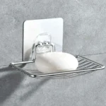 Stainless steel soap rack, wall mounted soap rack, drainage soap tray, simple soap storage rack in home bathroom