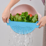 Pan Pot Strainer Plastic Pasta Spaghetti Practical Draining Tool Pot Strainer Pan Drainer for Home Kitchen Easy Draining