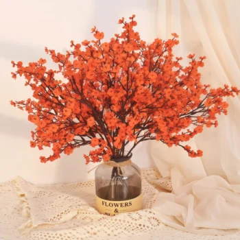 3PCS Baby Breathable Artificial Flowers,20inch Silk Plants for Autumn Halloween Decor, Thanksgiving Day Decoration Home Decor