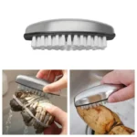 Stainless Steel Fruit Vegetable Cleaning Brush Fingers Protection Carrot Potato Cleaner Kitchen Cleaning Supply Small Brush