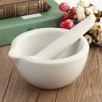 6ml Mini Mills with Pestle Mortar Bowls Topping Actual Porcelain Mortar and Pestle Mixing Grinding Bowl Set