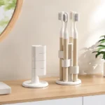 Rotating Toothbrush Holder Bathroom Desktop Toothbrush Storage Rack Makeup Brush Pen Organizers Bathroom Accessories