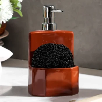 Ceramic liquid soap dispenser press type soap dispenser box kitchen detergent dispenser bathroom accessories