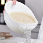 Multifunctional Rice Wash Basket Kitchen Plastic Rice Strainer Drainer Fruits Vegetables Washing Basin Outdoor Barbecue Tools