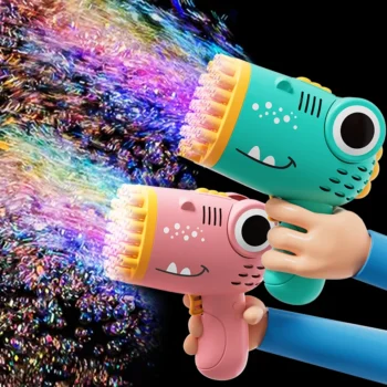 40 Hole Dinosaur Bubble Handheld Bubble Machine, Electric Bubble Gun Outdoor Wedding Party Toy