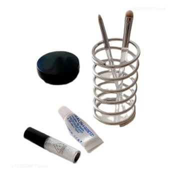 Stainless Steel Toothbrush Holder Metal Bathroom Accessories Supplies for Toothpaste Makeup Brush Storage Rack Home Decoration
