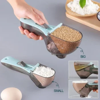 Adjustable Measuring Spoon with Scale Plastic Measuring Spoon for Baking and Cooking Accessories Kitchen Measuring Tool
