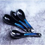 Long Handle Ceramic Rice Cooker Soup Spoon Hotel Style Individual Mini Spoon Ladle with Handle Home Use Kitchen Utensil