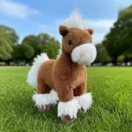 Hot Sale Realistic Horse Plush Toys Soft Stuffed Standing Warhorse Doll Cozy Huggable Animal Doll Cool Desktop Decor Kids Gift