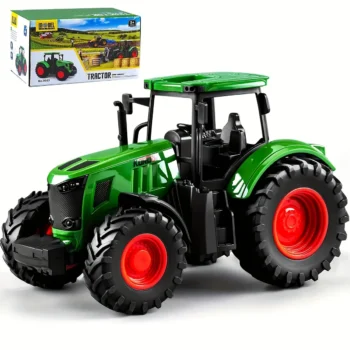 Tractor Toy, Realistic Farm Vehicle Toy Push and Go Truck Car Tractor Toy for Halloween and Christmas birthday gifts