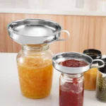 Stainless Steel Kitchen Tools Funnel Wide Mouth For Oil Wine Water Spices Filter Canning Jam Salad Dressing Jar Hopper