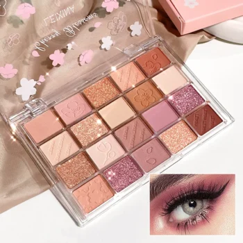 Evening Cherry Dance 20-color eye shadow pearl sequins matte low saturated earth milk tea color new eye shadow plate