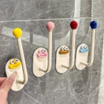 Cute Cartoon Face Hooks Plastic Multifunctional Storage Racks Practical Room Decor Hooks For Home Bedrooms Wardrobes Accessories