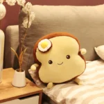 Cute Creative Toast Stuffed Pillow Soft Kawaii Bread Plush Toy Simulation Food Doll Sleep Pillow Cushion Kids Gift