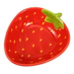 Cute Strawberry Ceramic Bowl Food Container Reusable Dessert Bowl Impact Resistant Fruit Bowl Decorative Salad Bowl