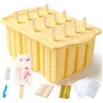 Popsicle Molds Silicone 12 Pieces Popsicle Trays for Freezer Homemade Ice Cream Popsicle Molds