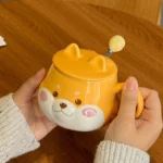 Cute Cartoon Anime Shiba Dog Mug Ceramic Mug Creative Cute Coffee Mug Household Desktop Decoration Gift Children Cup