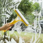 Window Cleaning Squeegee Multi Function Glass Mirror Wiper with Spray Bottle Microfiber Scrub Household Car Cleaner Tools