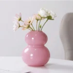Creative Glass Flower Vase Arrangements Hydroponic Flower Container Desktop Ornament for Home Living Room Office Decoration