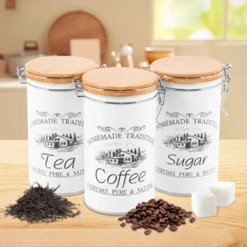 Canisters Metal Coffee Bean Storage Jars Versatile Tea Coffee Sugar Container Kitchen Food Supplies
