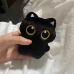 Cute Black Cat plush toy Doll Small Pendant Cuddly Pillow Cushion Ins Black Cat Plush Toy Doll for Boy Girl Brithday Gifts