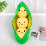 Cute Plush Peas Filled Plant Toy Creative Pea Children Kawaii Doll Bean Baby Pillow Cushion Girl Gift