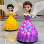 Kids Electric Toys Cute Angel Girl Princess Doll Gimbal Will Dancing Toy With Lights Music Interactive Light-emitting Toy Gifts