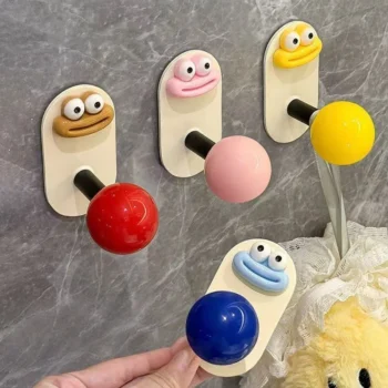 Bathroom Hook Punch Free Strong Load Bearing Adhesive Door Behind Traceless Coat Hook Bathroom Hairpin Hanger Organizer